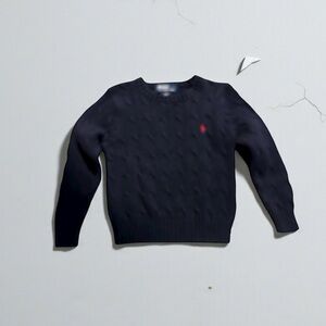 Polo by Ralph Lauren Kids/Toddler Cable Knit Cotton Navy Blue Sweater Sz  3 - 3T